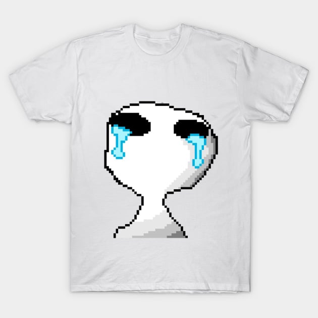 Pixel art Sad T-Shirt by GreenTigerPaha